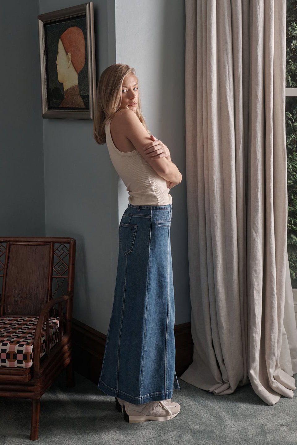 Kendra Skirt - Austin Wash