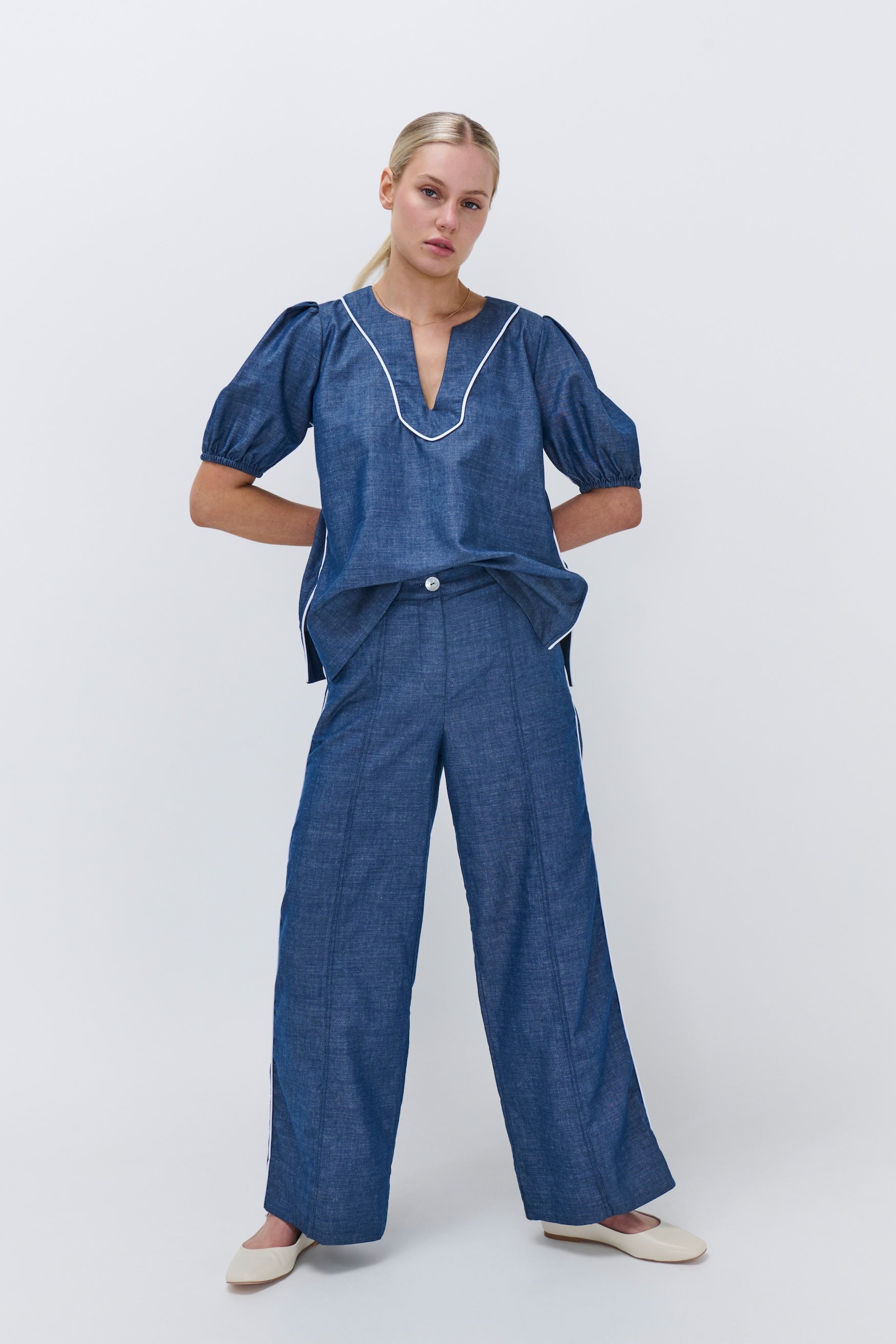 Madison Top - Denim Blue