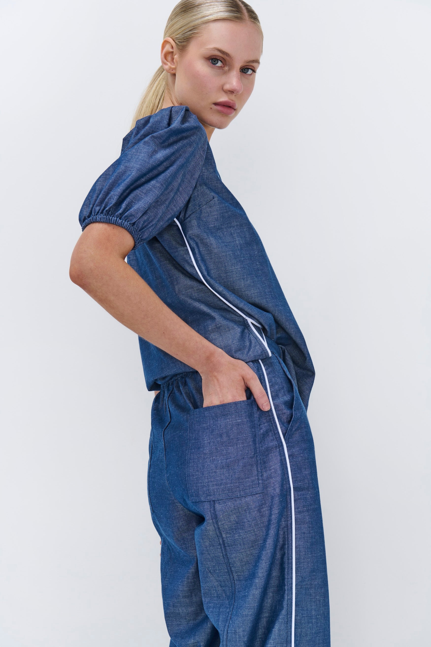 Madison Top - Denim Blue