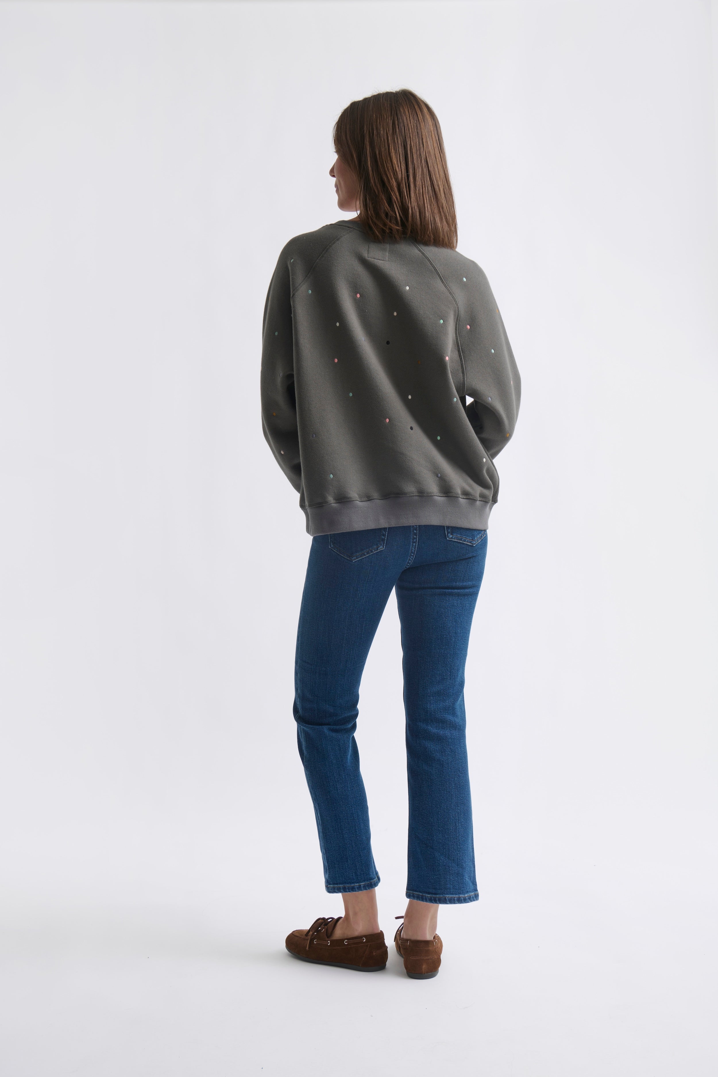 Patti Sweatshirt | Dot - Licorice - Kireina Australia