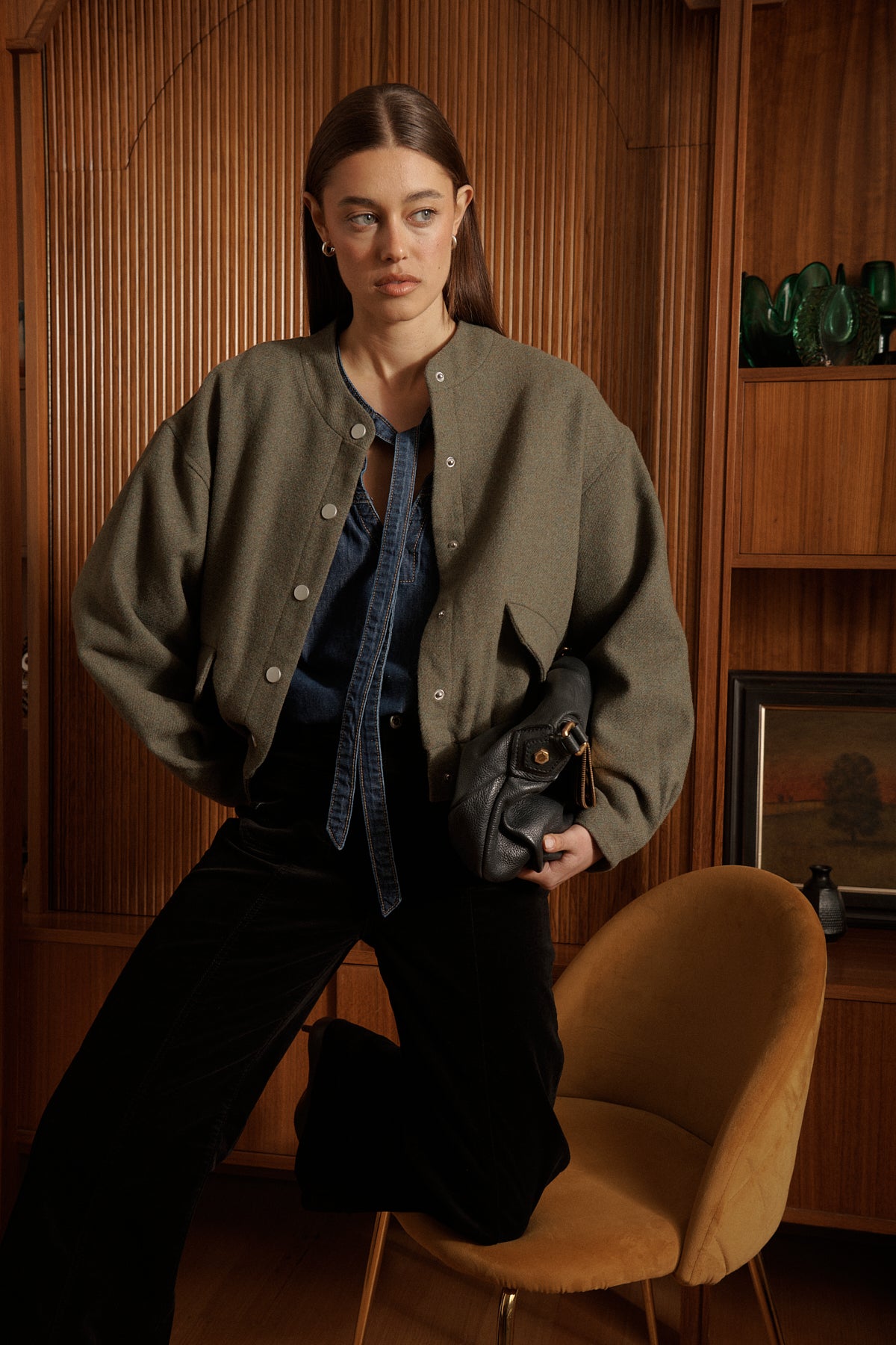 Peyton Bomber - Khaki - Kireina Australia