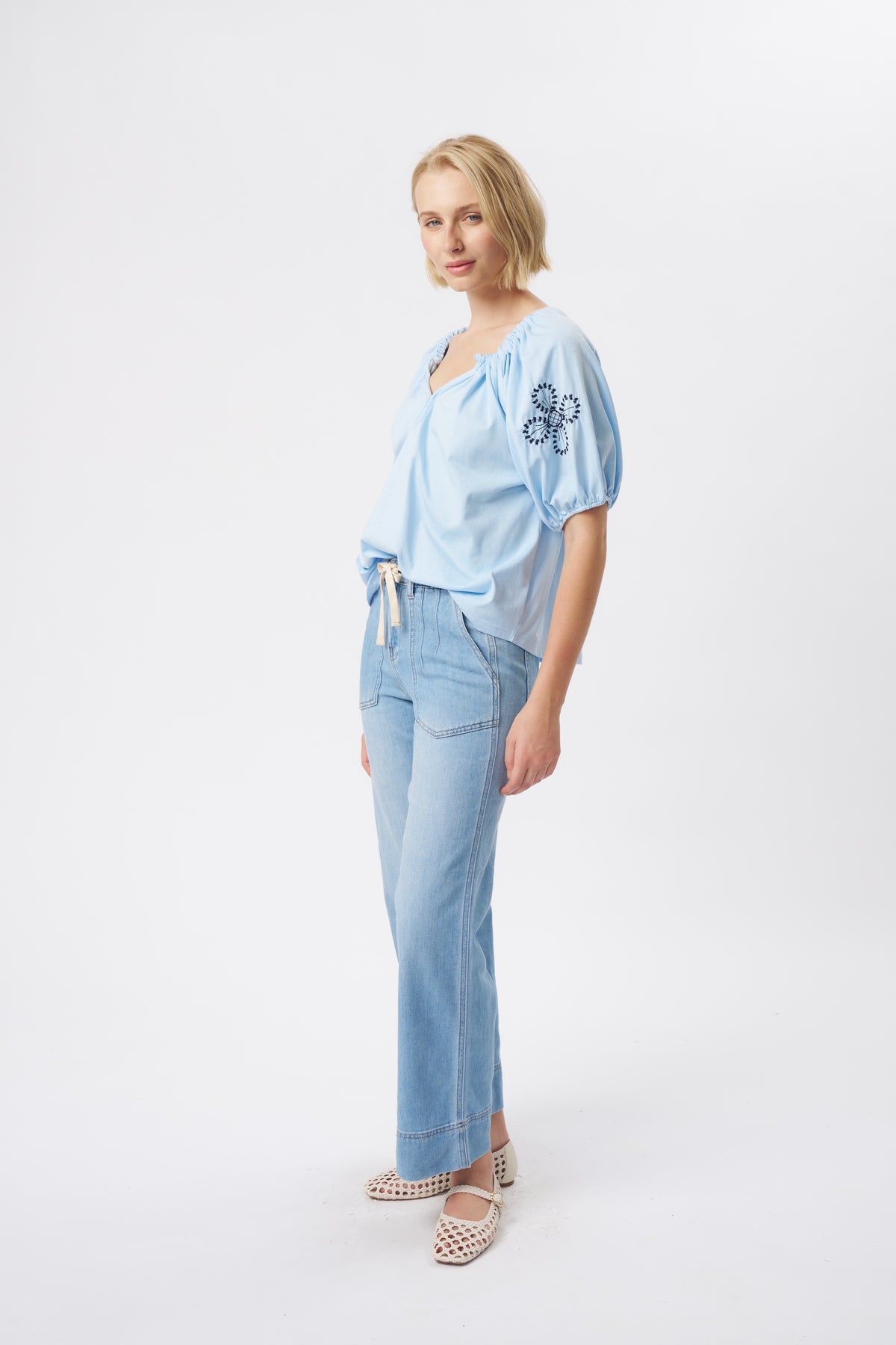 Sofia Pant - Sky Blue